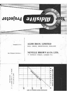 Aldis Ltd Aldislite manual. Camera Instructions.